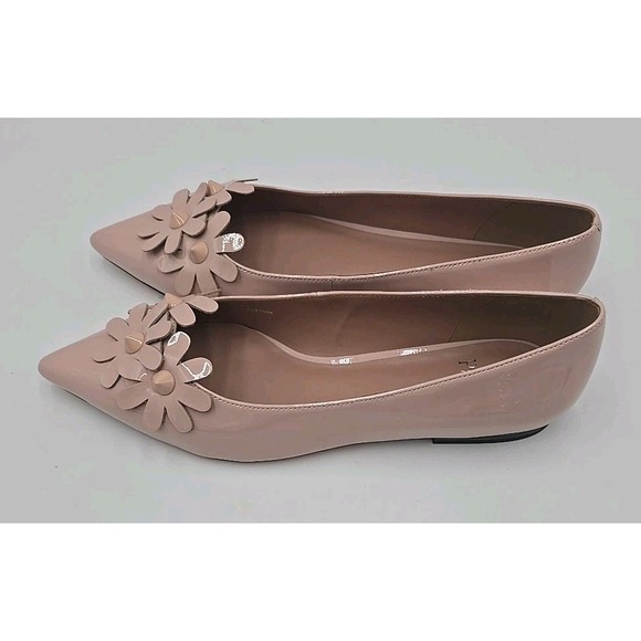 Linea Paolo Womens Sandal Flower Pointed 10 Blush Cottagecore Coquette Flats - Picture 2 of 9